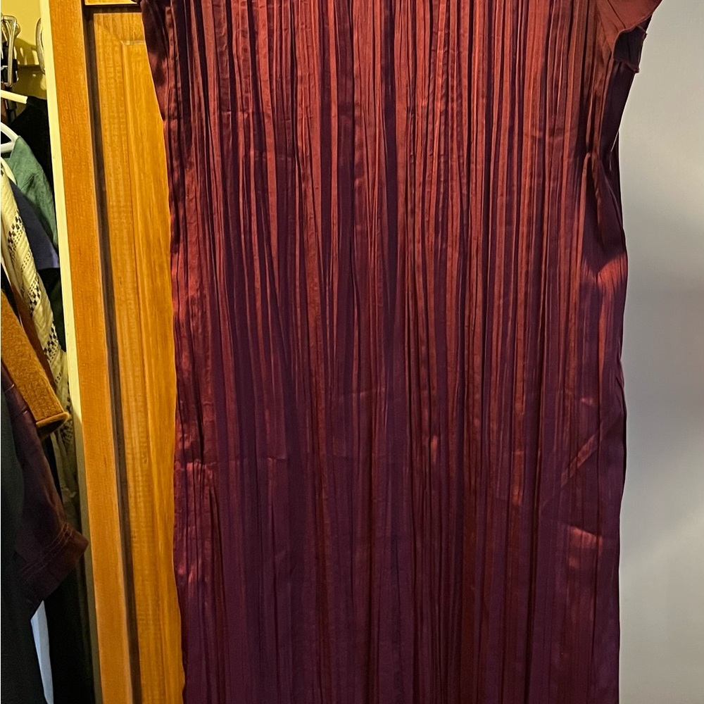 Madewell Red Maxi Gown Sleeveless Crew Neck